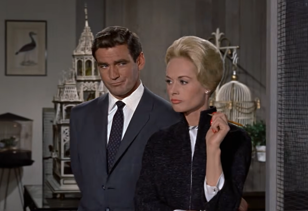 Tippi Hedren and Rod Taylor in The Birds