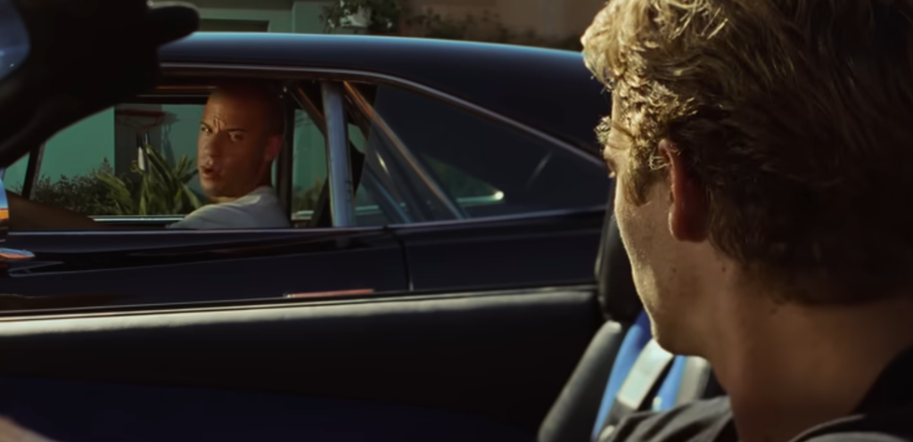 Vin Diesel and Paul Walker in The Fast and the Furious