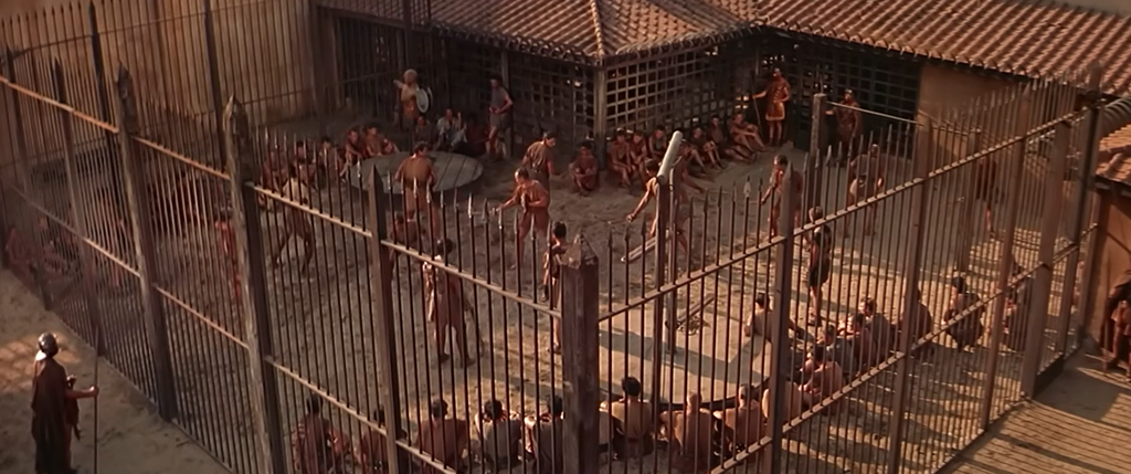 Gladiator training in Spartacus