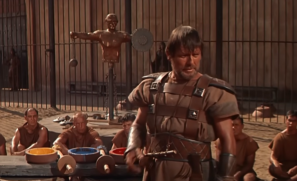 Gladiator training in Spartacus