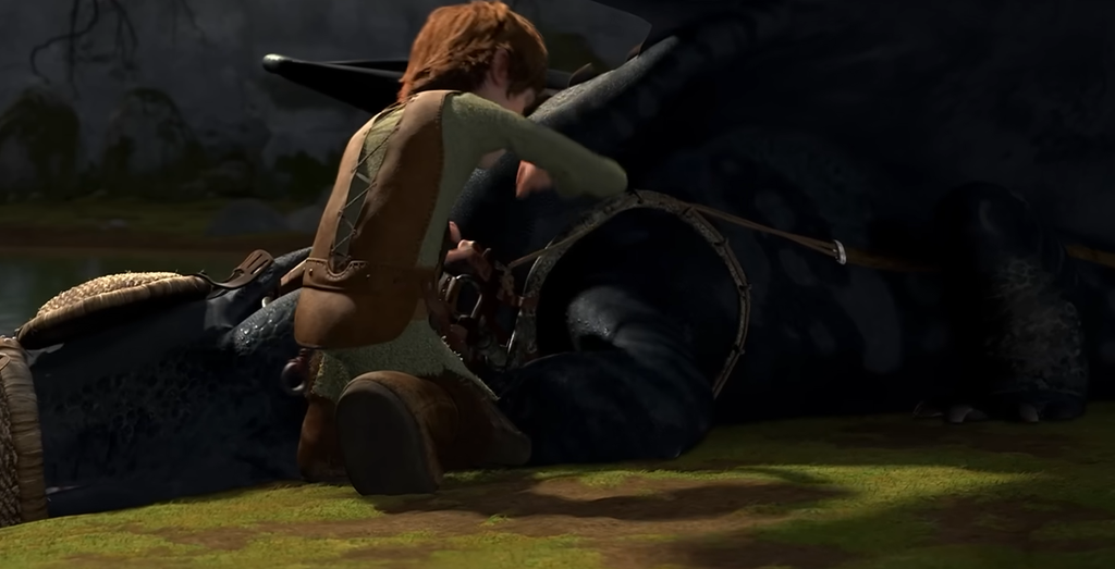 Hiccup and Toothless in How to Train Your Dragon