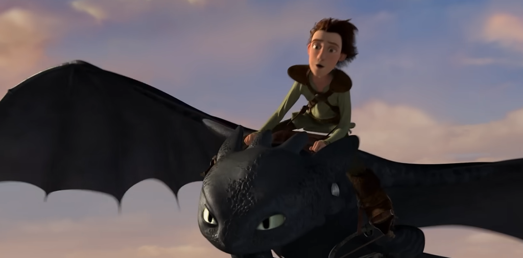 Hiccup and Toothless in How to Train Your Dragon