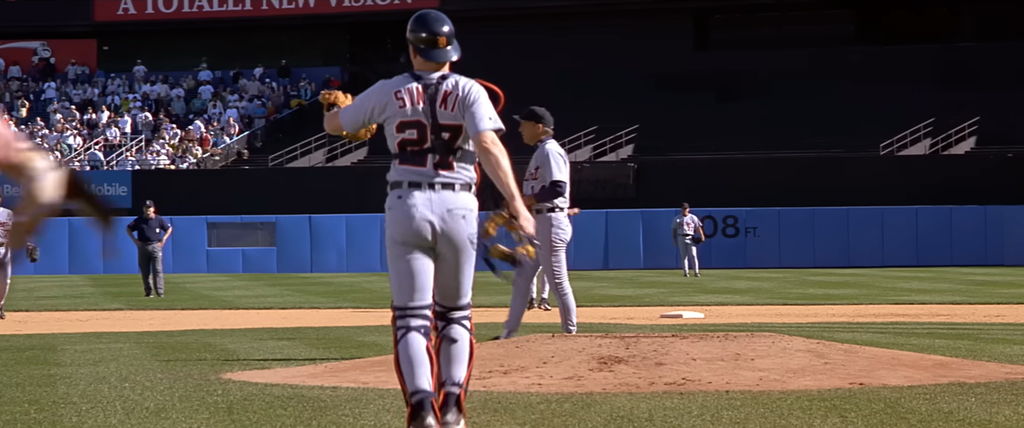 Baseball players in For Love of the Game