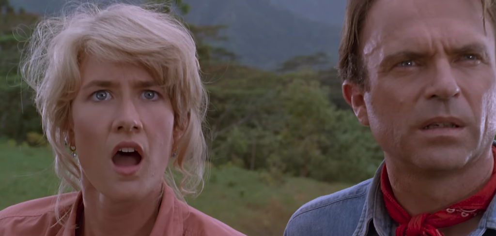 Ellie and Grant in Jurassic Park