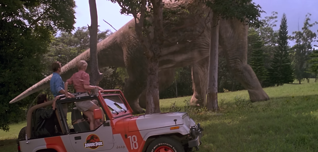 The Brachiosaurus in Jurassic Park