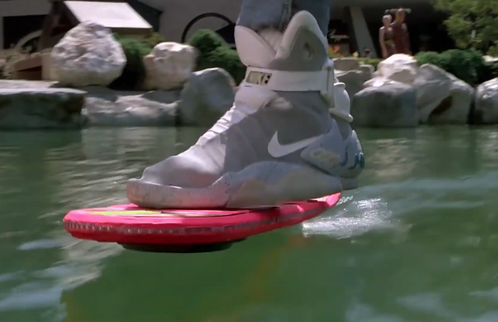 Marty McFly's hoverboard in Back to the Future II