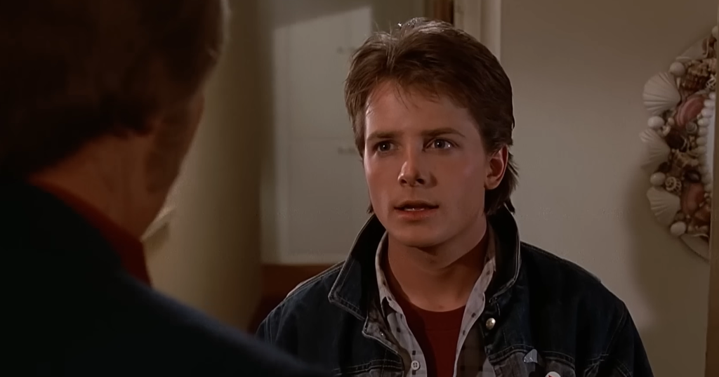 Michael J. Fox as Marty McFly in Back to the Future