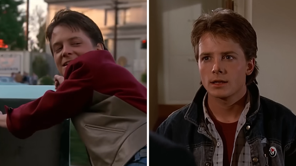 Michael J. Fox as Marty McFly in Back to the Future