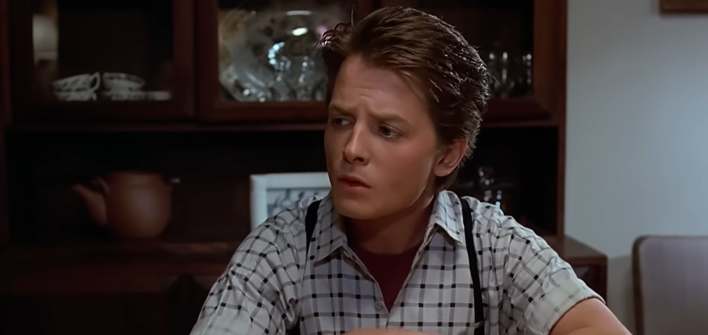 Michael J. Fox as Marty McFly in Back to the Future
