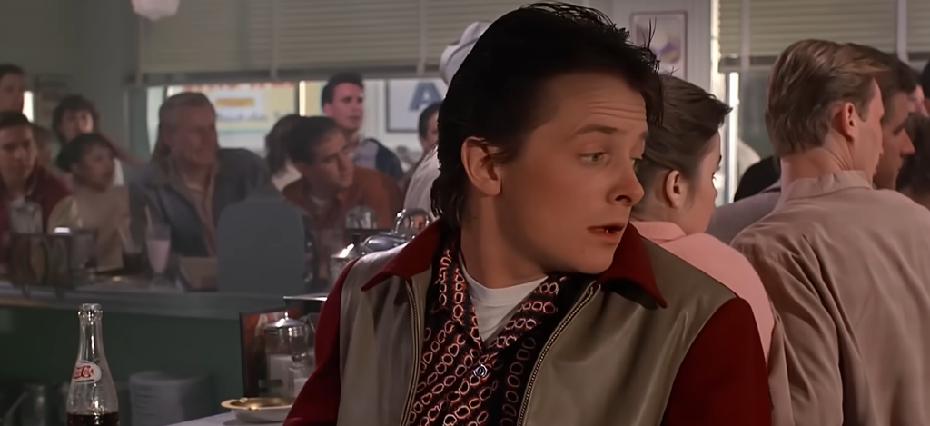 Michael J. Fox as Marty McFly in Back to the Future