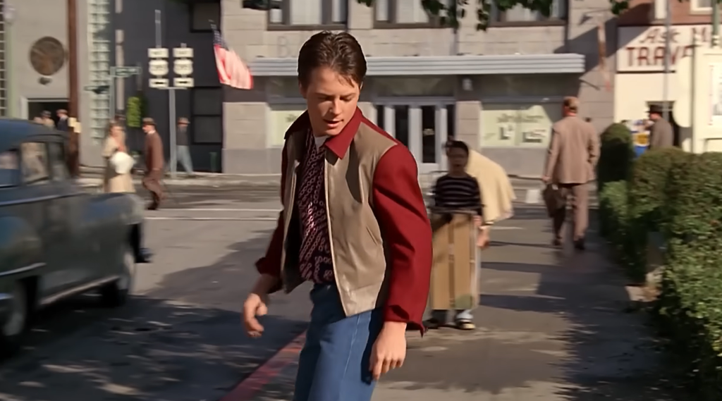 Michael J. Fox as Marty McFly in Back to the Future