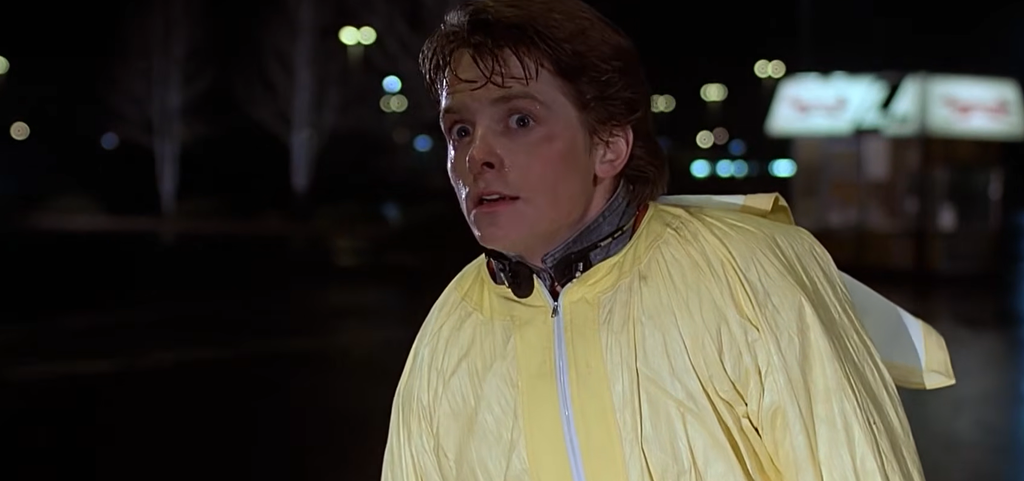 Michael J. Fox as Marty McFly in Back to the Future