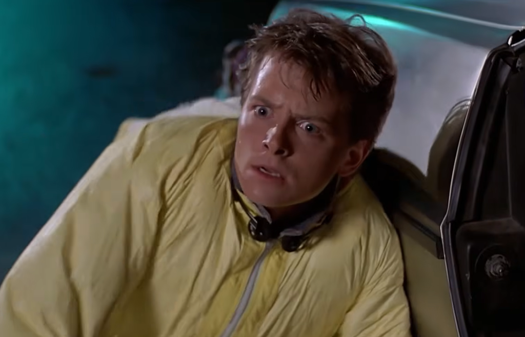 Michael J. Fox as Marty McFly in Back to the Future