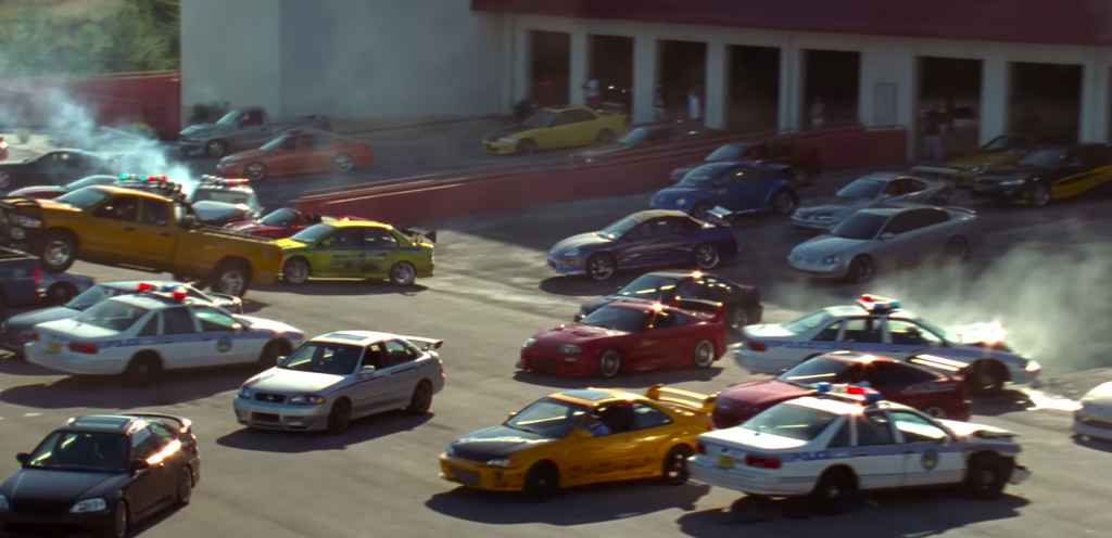 Car Scramble in 2 Fast 2 Furious