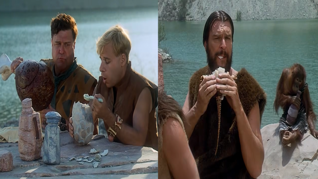 Stone-like chicken in The Flintstones
